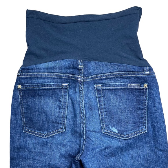 7 For All Mankind Maternity Jeans 29 Secret Fit Belly Skinny Stretch Denim Jean - Picture 9 of 13